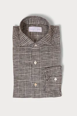 Hand Tailored Sport Shirt - Charcoal Plaid