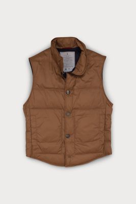 Goose Down Button Padded Vest