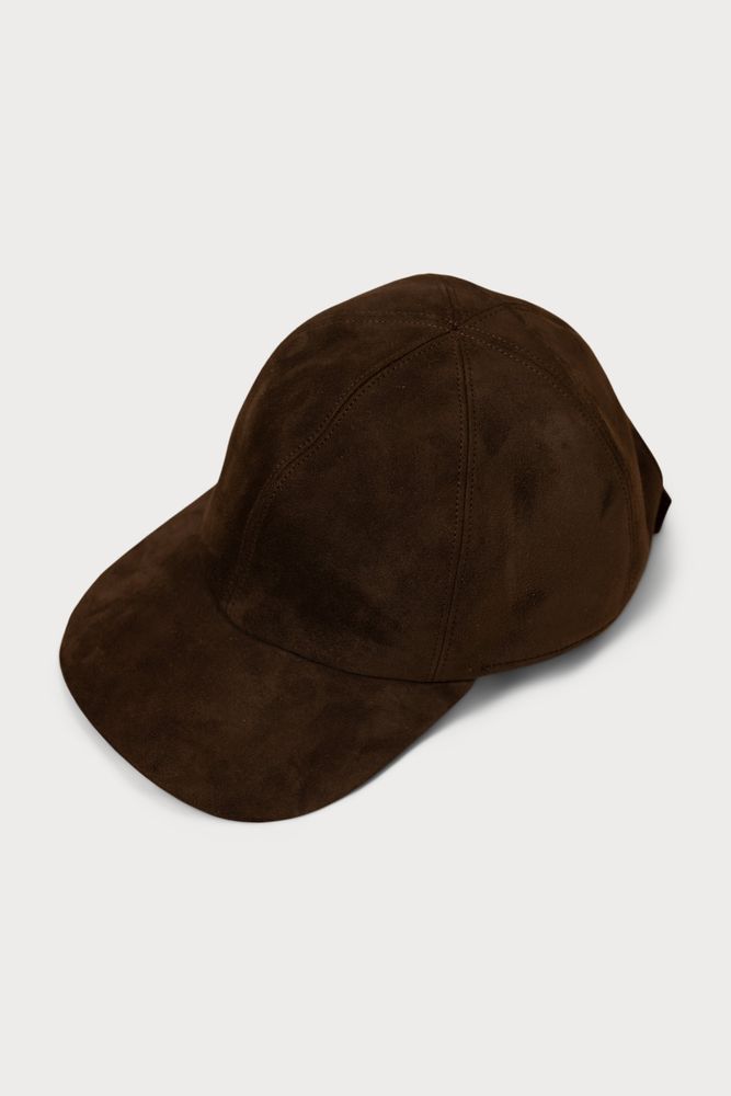 Suede Baseball Cap - Chestnut