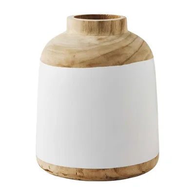 Natural/White Two-Tone Vase