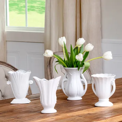 Vintage-Style Flower Vase Collection, Set of 4