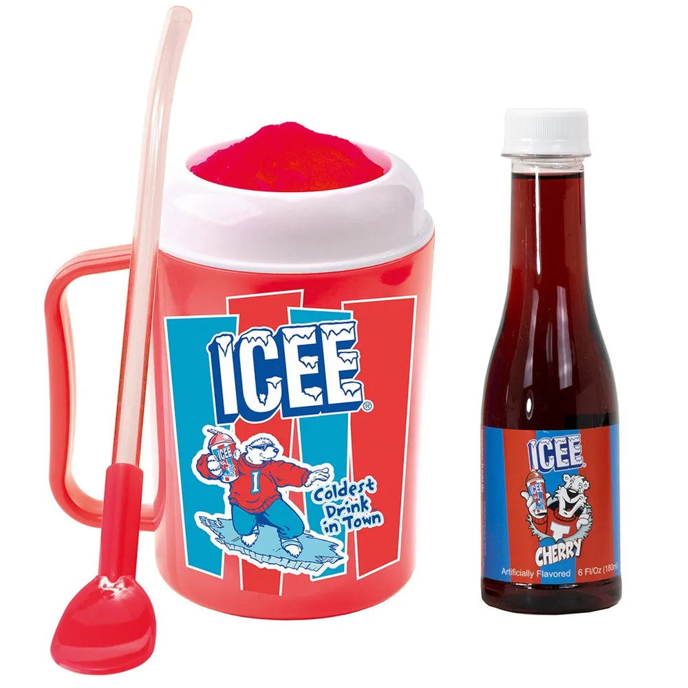 Icee Making Cup & Red Cherry Syrup Set