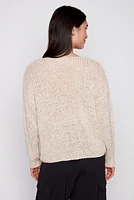 Solid tape yarn sweater