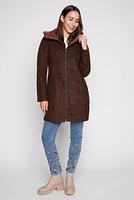 Wool boucle blend fooler jacket