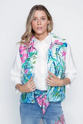 Floral print vest