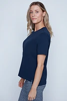 Le t-shirt brodé de fleurs