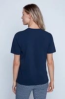 Le t-shirt brodé de fleurs