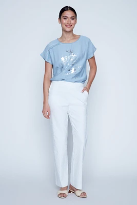 Le pantalon à jambe droite