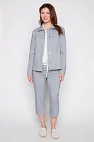 Stripe bengaline jean style jacket