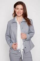 Stripe bengaline jean style jacket