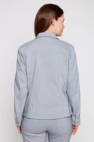 Stripe bengaline jean style jacket