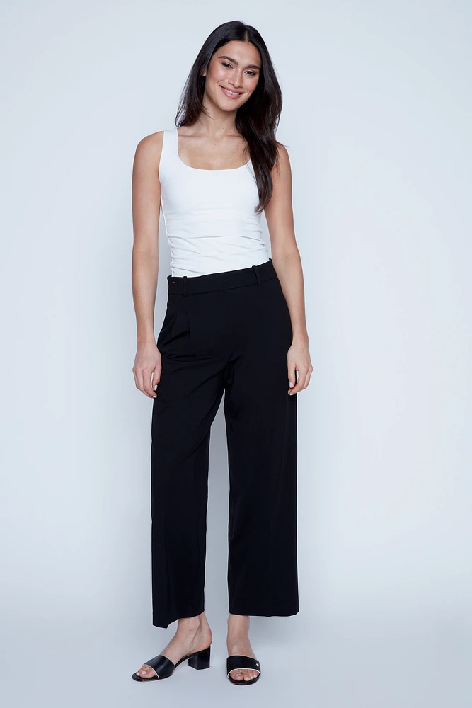 Le pantalon jambe large plissé Kathryn