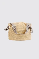 Le sac fourre-tout au crochet avec poignée contrastée