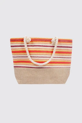Le sac fourre-tout d'été à rayures