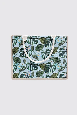 Le sac fourre-tout d'été à imprimé feuilles
