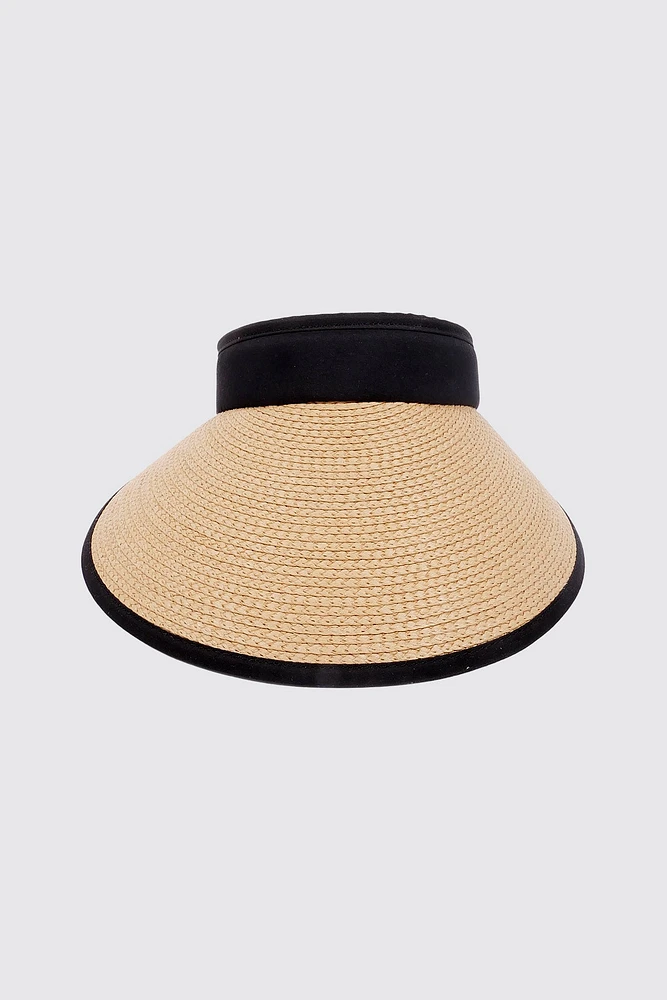 Wide brim visor with contrast trim