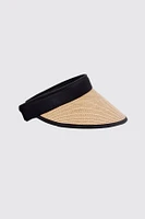 Wide brim visor with contrast trim