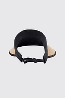 Wide brim visor with contrast trim