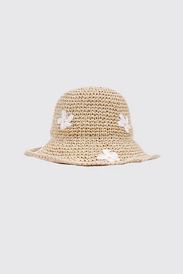 Le chapeau en crochet avec fleurs