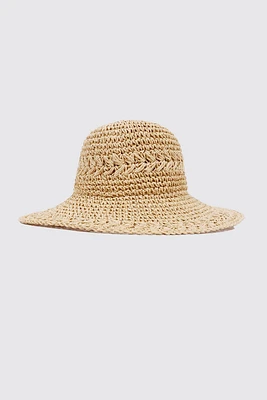 Le chapeau de soleil crocheté à la main
