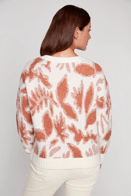 Double knit eyelash jacquard sweater