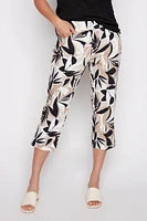 Straight leg printed capri