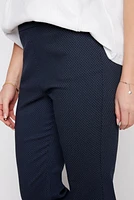 Flare leg jacquard capri