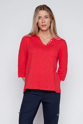 Solid cotton top