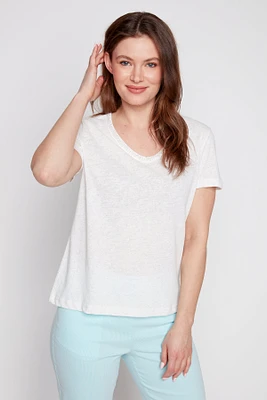 Solid beaded t-shirt