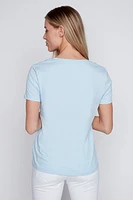 Foil heart cotton t-shirt