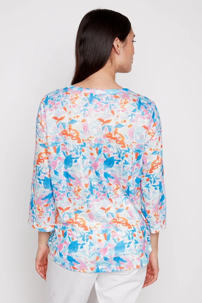 Henley tropical design top