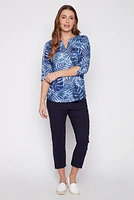 Henley abstract design top