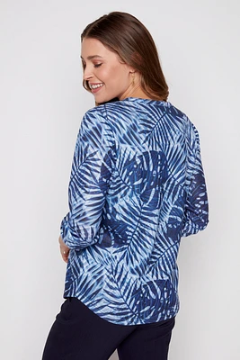 Henley abstract design top