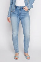 Slim leg rhinestone detail jean