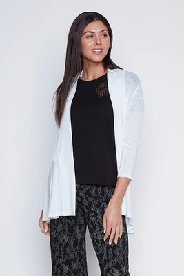 Le cardigan à ourlet asymétrique