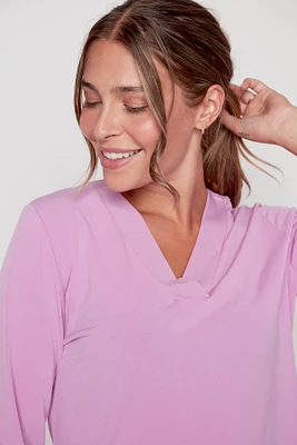 Solid v neck top