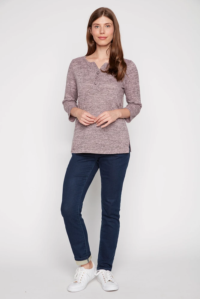 Solid henley top