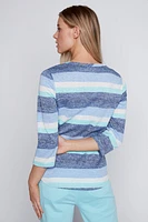 Denim stripe top