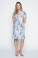 La robe trapèze en jacquard