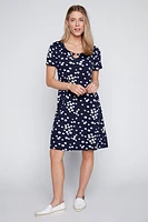 Puff dot a-line dress