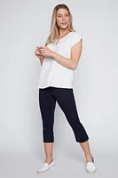 Bubble knit keyhole detail top