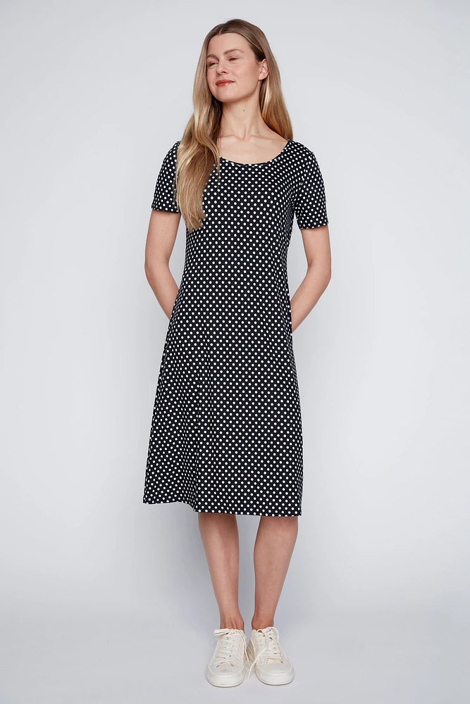 Dot print sun dress