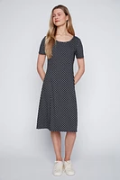 Dot print sun dress