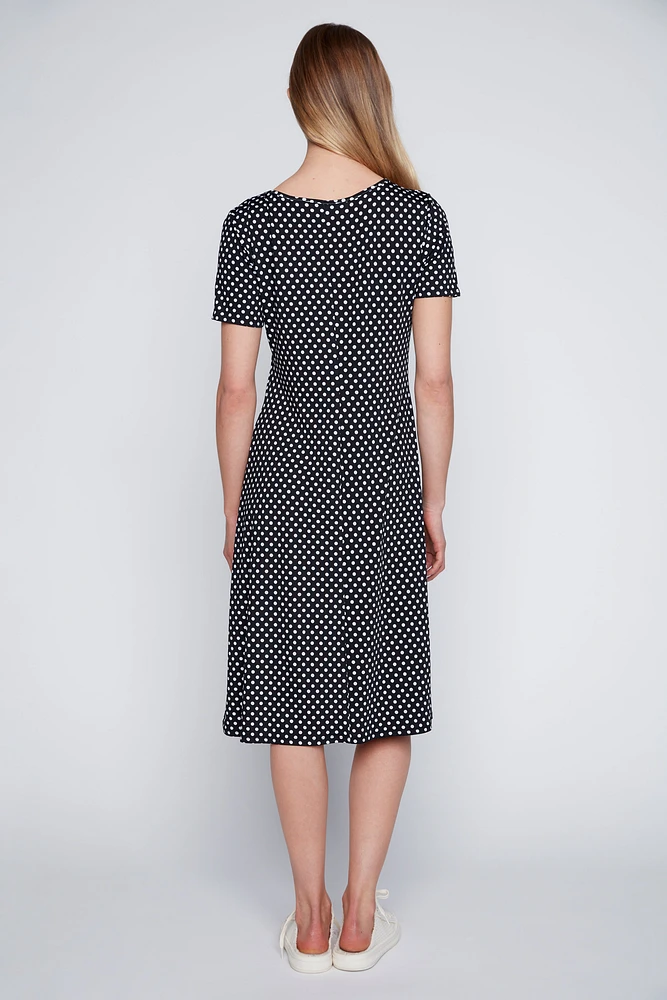Dot print sun dress