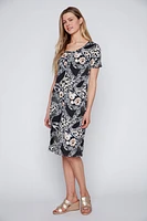 Lace and floral puff print sun dress