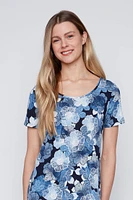Two tone floral print sun dress