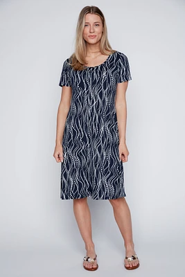 Dancing dots print sun dress
