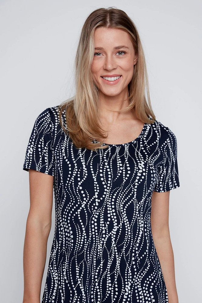 Dancing dots print sun dress