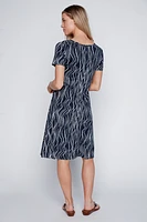 Dancing dots print sun dress