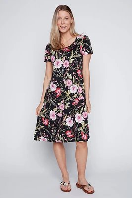 Tropical print sun dress